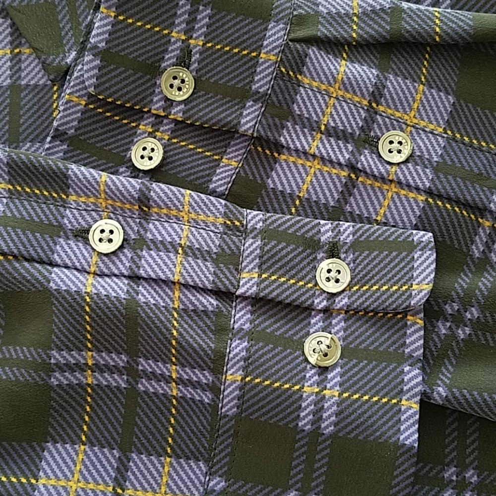 Equipment Femme Reese Silk Shirt-Crop Sz. S - Picture 4 of 4